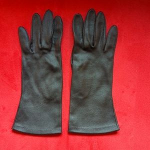 Black Satiny women's gloves